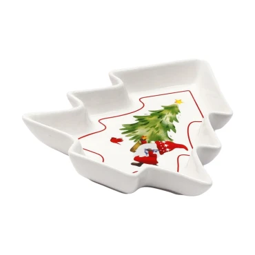 צלחת בצורת עץ 17.5cm