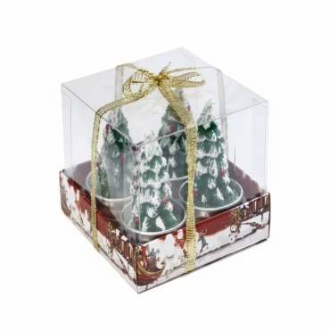 4 נרות עץ השוח (4x5 ס"מ)