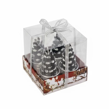 4 נרות עץ השוח (4x5 ס"מ)