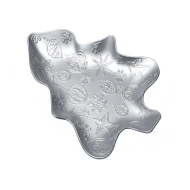 מגש בצורת עץ אשוח מלמין (29X22X3 ס"מ) בצבע כסף