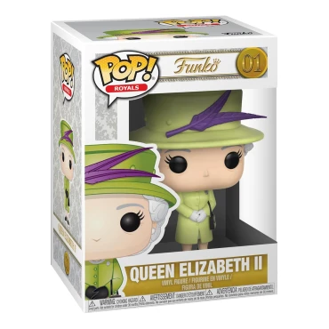 בובת פופ המלכה אליזבט בבגד ירוק בובת פופ המלכה אליזבט בבגד ירוק