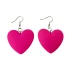זוג עגילי לבבות פוקסיה