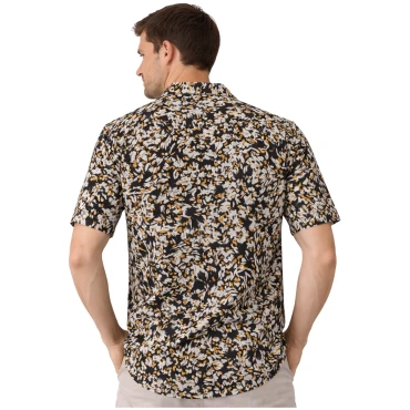 חולצה מכופתרת קיץ בהדפס אבסטרקטי