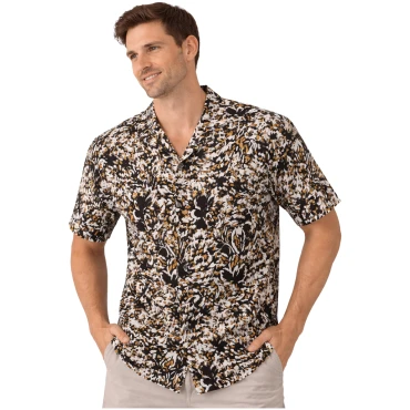 חולצה מכופתרת קיץ בהדפס אבסטרקטי