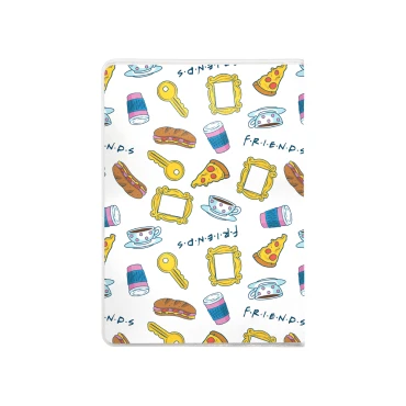 כיסוי לכרטיסים Friends אייקונים רקע לבן