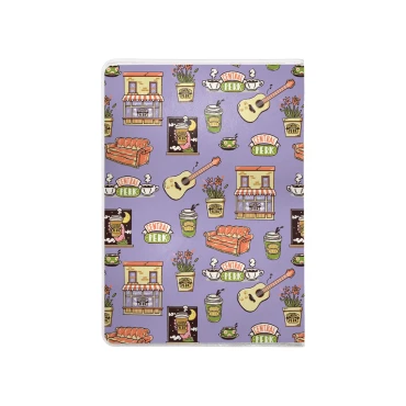 כיסוי לכרטיסים Friends אייקונים רקע סגול