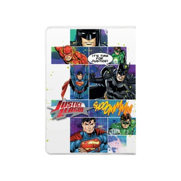 כיסוי לכרטיסים ליגת הצדק קומיקס רקע לבן