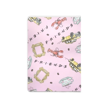 כיסויים לכרטיסים Friends אייקונים רקע ורוד