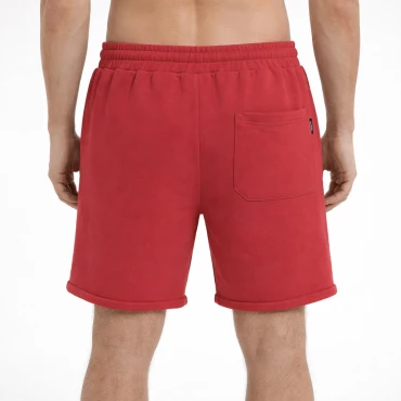 מכנסי טריינינג קצרים אדומים