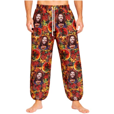 שרוואל כותנה צבעוני עם הדפס בוב מארלי