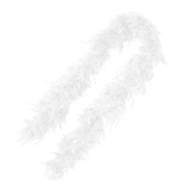 צעיף נוצות עשיר-לבן