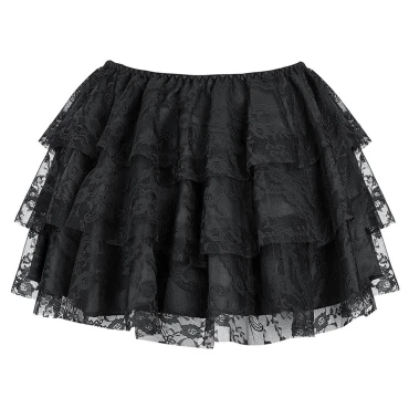 חצאית תחרה בצבע שחור