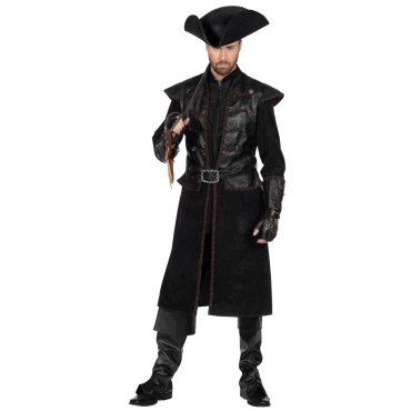 תחפושת פיראט שחור לגבר