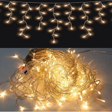 וילון 27 שרשראות 162 לדים יוקרתי 3M - לבן חם