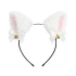 קשת אוזני חתול פרוותיות - לבן