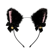 קשת אוזני חתול פרוותיות - שחור