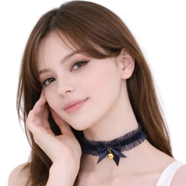 צ׳וקר פפיון עם פעמון - שחור