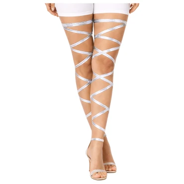 רצועות קשירה לרגליים - כסף