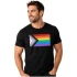 חולצת גאווה שחורה דגל LGBT