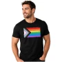 חולצת גאווה שחורה דגל LGBT