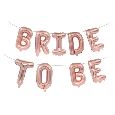 בלוני הליום Bride To Be למסיבת רווקות בצבע רוז גולד