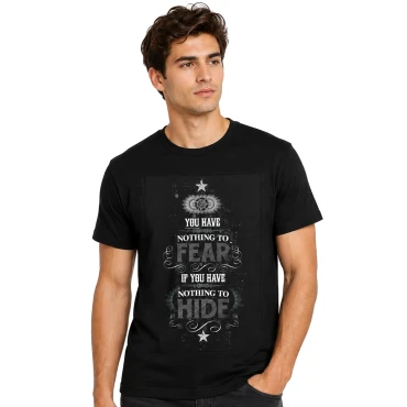 חולצת הארי פוטר Nothing To Fear בצבע שחור