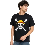 חולצת וואן פיס שחורה Straw Hat