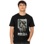 חולצת Attack on Titan שחורה לוי וסמל חיל הסיור