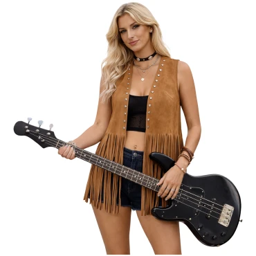 ג׳קט פראנזים חום עם ניטים