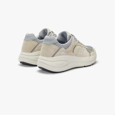 נעלי סניקרס לגבר SUN68 JUPITER SUEDE BIANCO PANNA