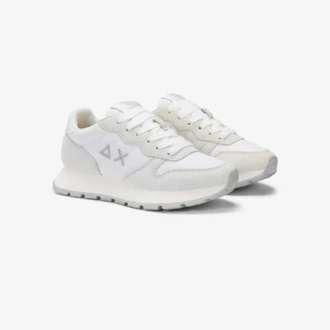 נעלי סניקרס לאישה SUN68 ALLY GLITTER TEXTILE WHITE