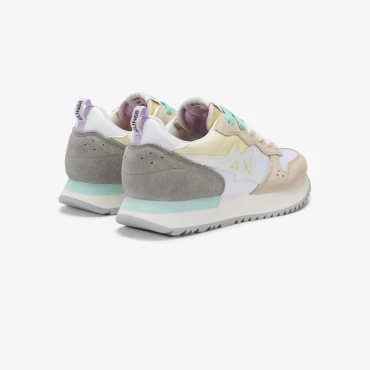 נעלי סניקרס לאישה SUN68 STARGIRL MULTICOLOR OFF WHITE