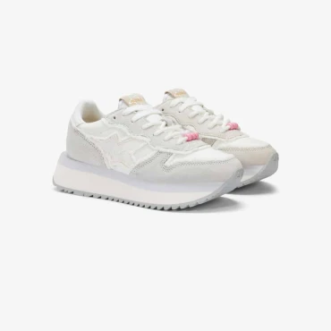 נעלי סניקרס לאישה SUN68 BIG STARGIRL CANVAS OFF WHITE