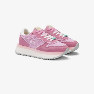 נעלי סניקרס לאישה SUN68 BIG STARGIRL CANVAS CYCLAMEN
