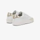 נעלי סניקרס לגבר SUN68 KATY LEATHER WHITE/GOLD