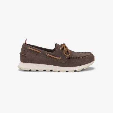 מוקסינים לגבר SUN68 TOM BARCA SUEDE- BROWN