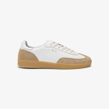 נעלי סניקרס לגבר SUN68 CALIFORNIA SUN LEATHER- WHITE/BEIGE