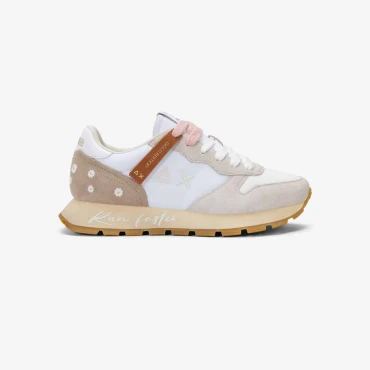 נעלי סניקרס לאישה SUN68 ALLY VINTAGE SNEAKER- OFF WHITE