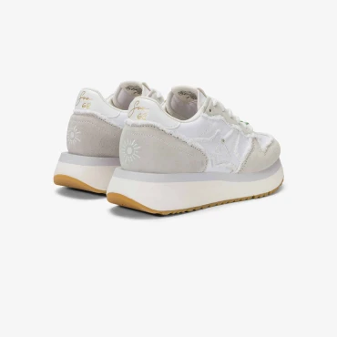 נעלי סניקרס לאישה SUN68 BIG STARGIRL CANVAS- WHITE