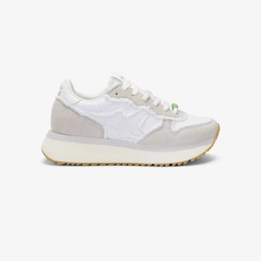 נעלי סניקרס לאישה SUN68 BIG STARGIRL CANVAS- WHITE