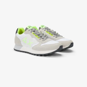 נעלי סניקרס לגבר SUN68 JAKI FLUO - White