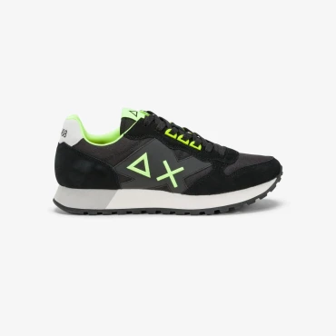 נעלי סניקרס לגבר SUN68 JAKI FLUO - Black