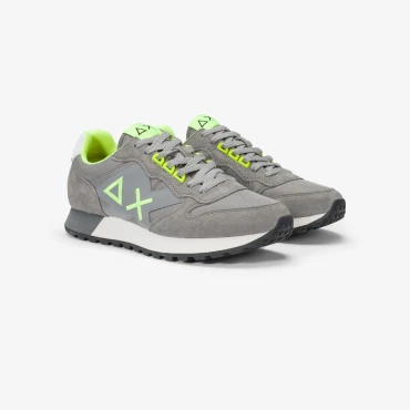 נעלי סניקרס לגבר SUN68 JAKI FLUO - Light Gray