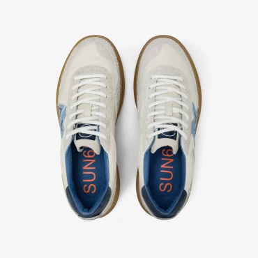 נעלי סניקרס לגבר SUN68 LUIS LOW- Off White