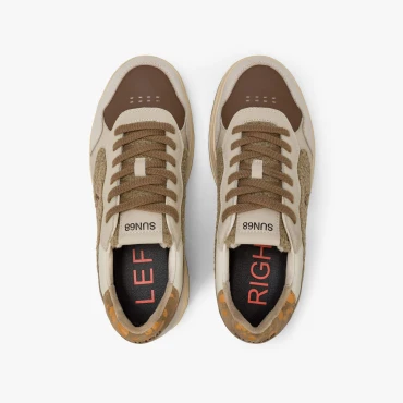 נעלי סניקרס לגבר SUN68 BIG BASKET EVO- Brown