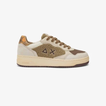 נעלי סניקרס לגבר SUN68 BIG BASKET EVO- Brown