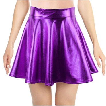 חצאית מטאלית סגולה