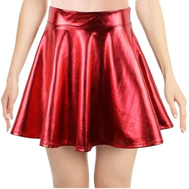 חצאית מטאלית אדומה