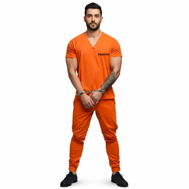 תחפושת אסיר קצר לגברים one size