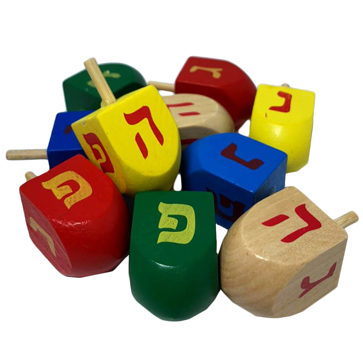 מארז 10 יח׳ סביבוני עץ צבעוניים מארז 10 יח׳ סביבוני עץ צבעוניים